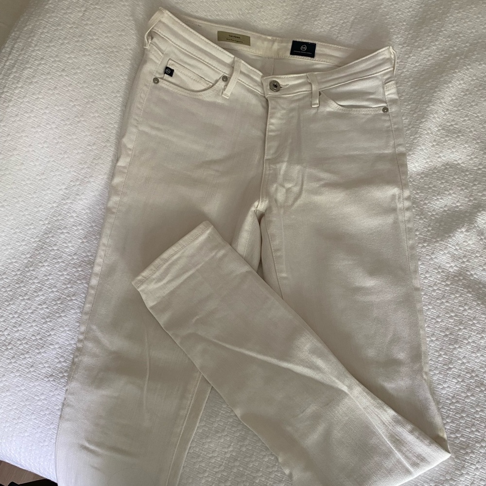 AG denim white skinny jeans | size 25R
